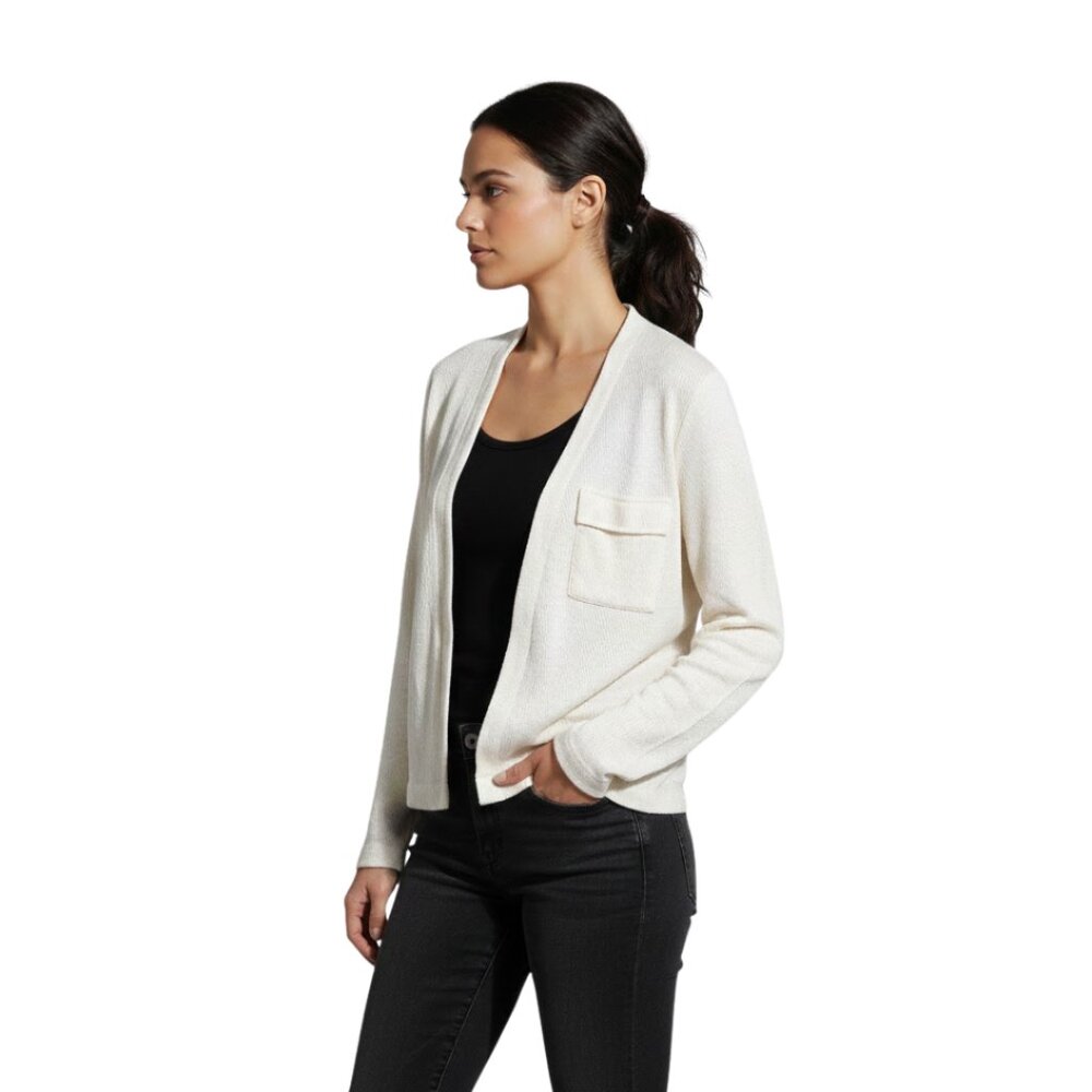 NWT CHASOR Women’s Open Front Cardigan Cream Lightweight Soft Knit – Size S‎